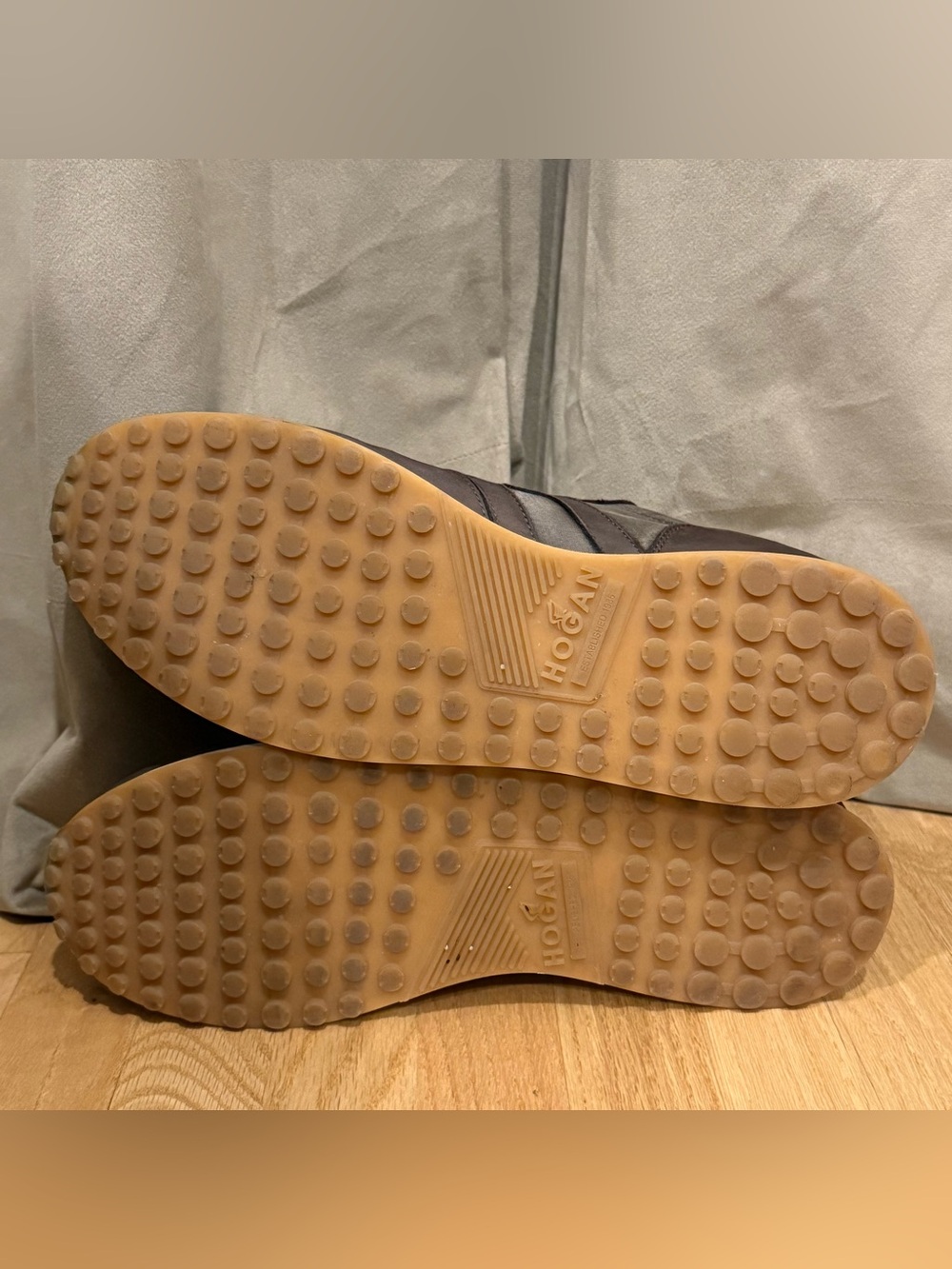 Hogan Men’s Leather Sneaker 9.5 Chocolate Brown H86 Run - Picture 15 of 16